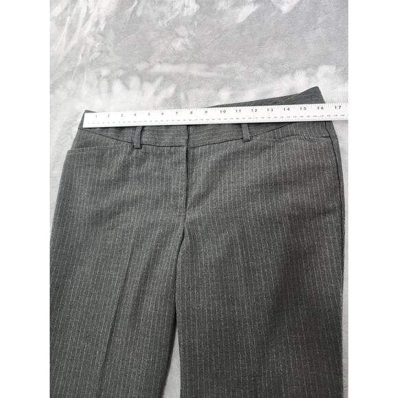 Worthington Modern Fit Striped Mid Rise Flare Leg Trouser Pants Size 10P Gray - Picture 6 of 10